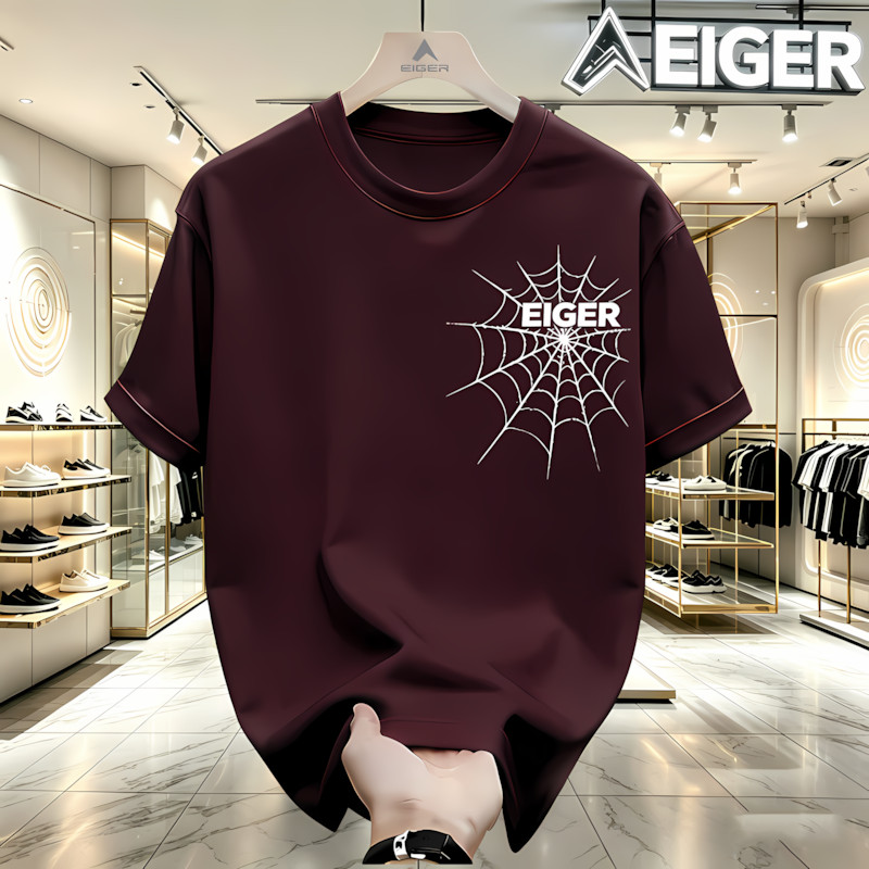 100% Original -Kaos Eiger Polos Oversize Katun 24S Unisex Nyaman Tidak Gerah Style Fashion