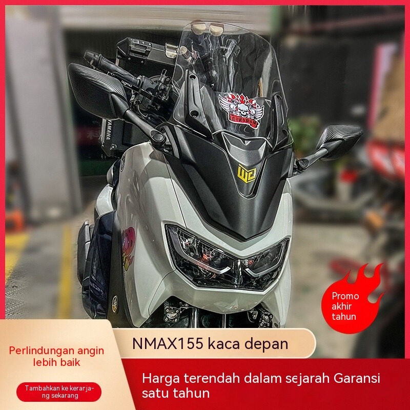 Set Visor Depan Tinggi ABS Modifikasi Yamaha NMAX155 20-24