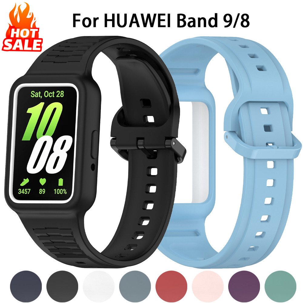 Silicone Strap For Huawei Band 9 8 NFC correa Accessories SmartWatch Replacement Sport bracelet forS