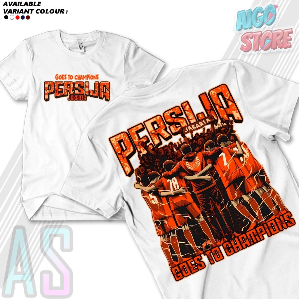 Kaos Pria Dewasa Persija Jakarta Goes To Champions Casual kaos persija jakarta