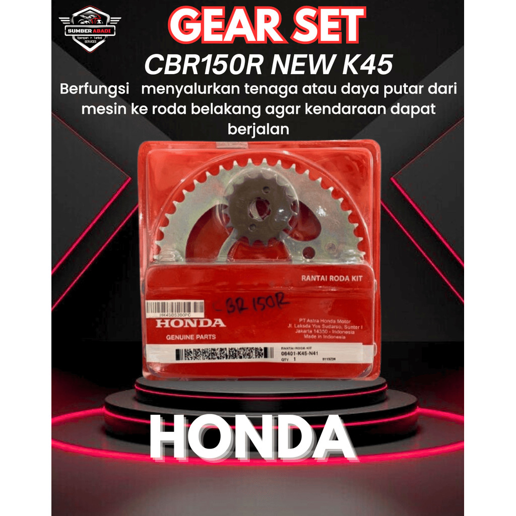 Honda Gear Set CBR150R New K45