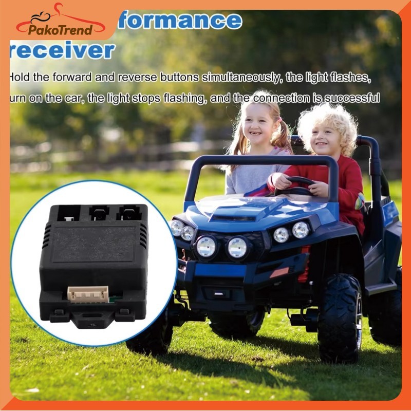 Remot Receiver Mobil Aki Anak Gy-Rx18 7Pin 6V 12V Remote Control Putih Modul Kotak Hitam Sparepart