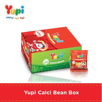 Yupi Calci Bean 1 Box Isi 12 Pcs - Permen Jelly Susu Tinggi Kalsium --