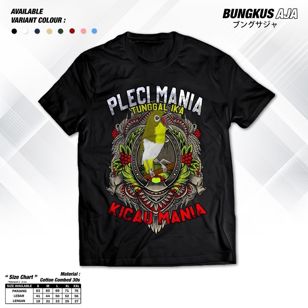 Kaos Pleci Mania Kicau Mania Tshirt  Distro Cotton