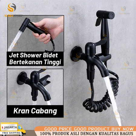 Jet Shower Closet Stainless/Kran Cabang Shower 2/Jet Washer Toilet/Bidet Toilet/Kran Closet Duduk