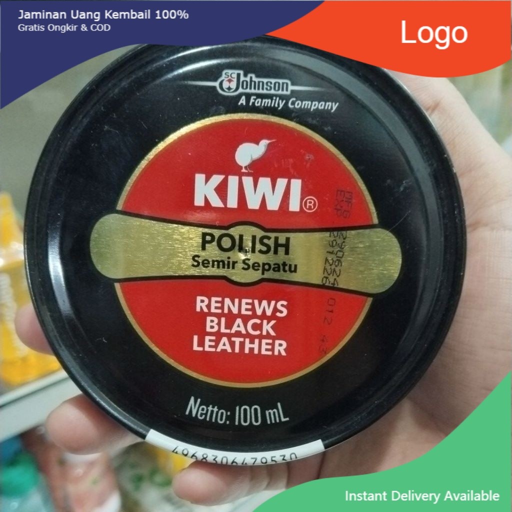 kiwi semir sepatu hitam 100 gr