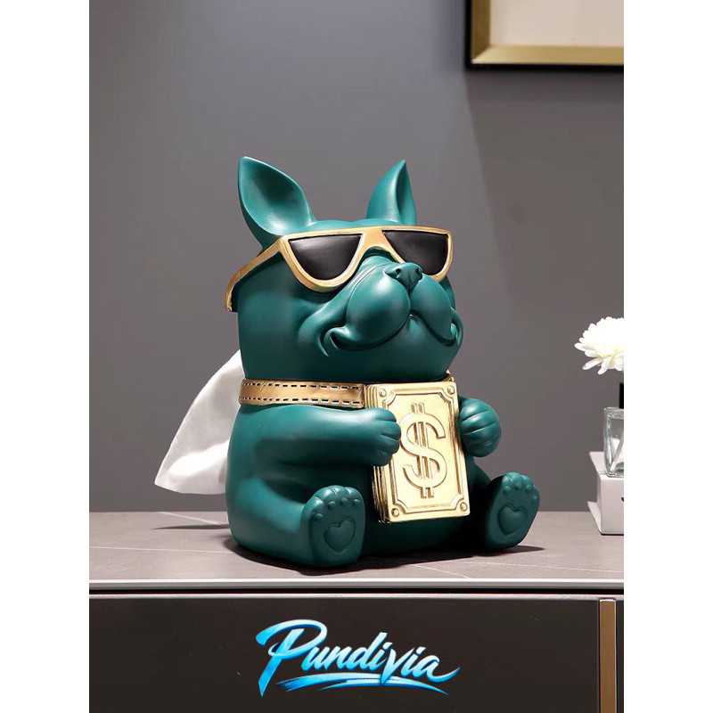 PUNDIVIA Kotak tissue Model Dog Dollar Tempat Tissue Unik