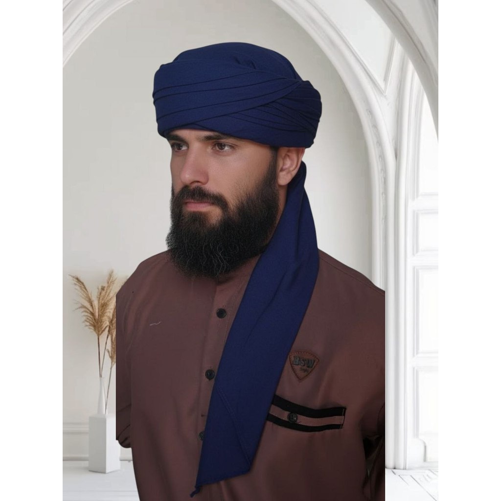 imamah praktis permanen siap pakai medium quality praktis permanen warna hijau-  habib -  habaib pra