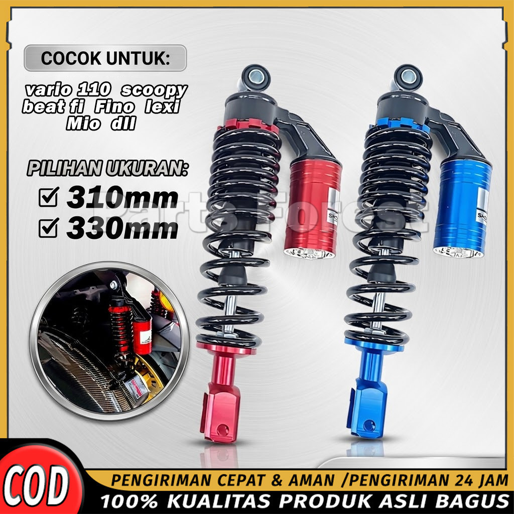 EXTREME RACING 310mm 330mm Shockbreaker Tabung Genio Beat Vario Scoopy Mio J GT M3 Fino Xeon Soul GT