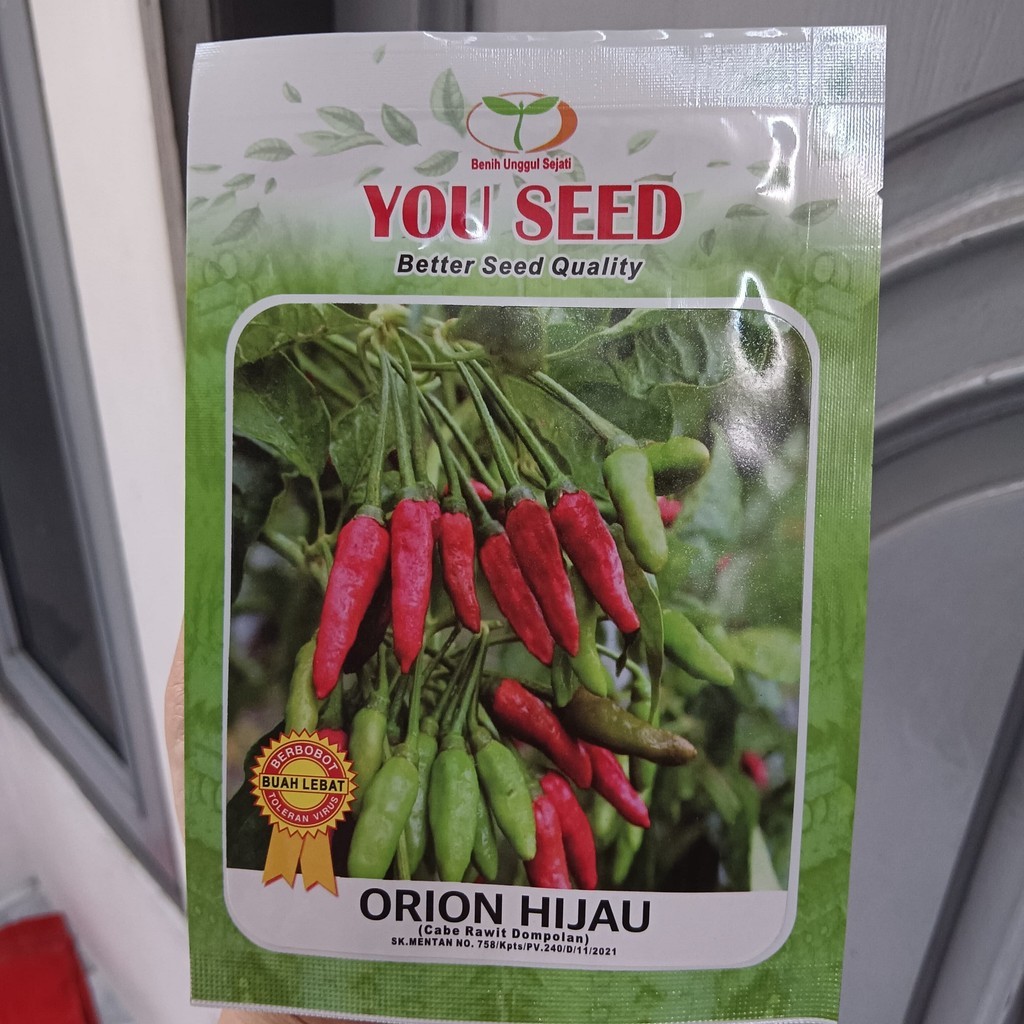 Benih SP Cabe Rawit ORION HIJAU isi 500 Biji Bibit You Seed Small Pouch