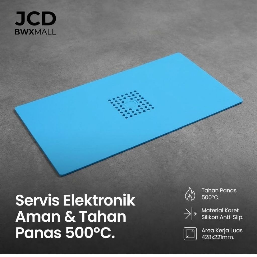 Alas Kerja Silikon JCD TE 709 Heat Insulation Mat Tahan Panas 500 Derajat Matras Solder Anti Slip Ta