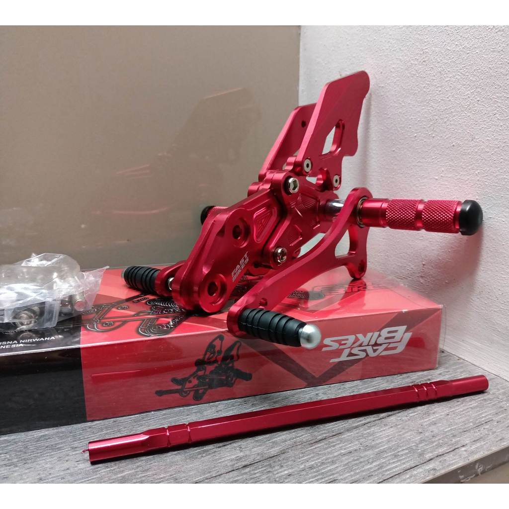 discon toko FOOTSTEP UNDERBONE MOTOR YAMAHA VIXON OLD VIXION NEW 1SET KOMPLIT MERAH