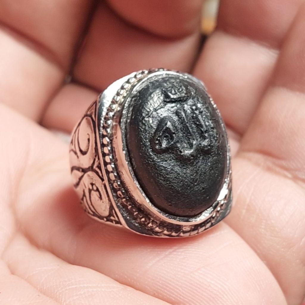 Cincim Batu Badar Besi Lafadz ALLAH MUHAMMAD Nempel Magnet elegan angga permata 525