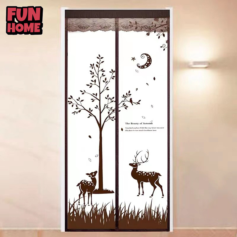 FUJA.ID Tirai Magnet Elegan bahan plastik PVC (khusus ruanga AC) .90x210cm/ 100x210cm Tirai Pintu ka