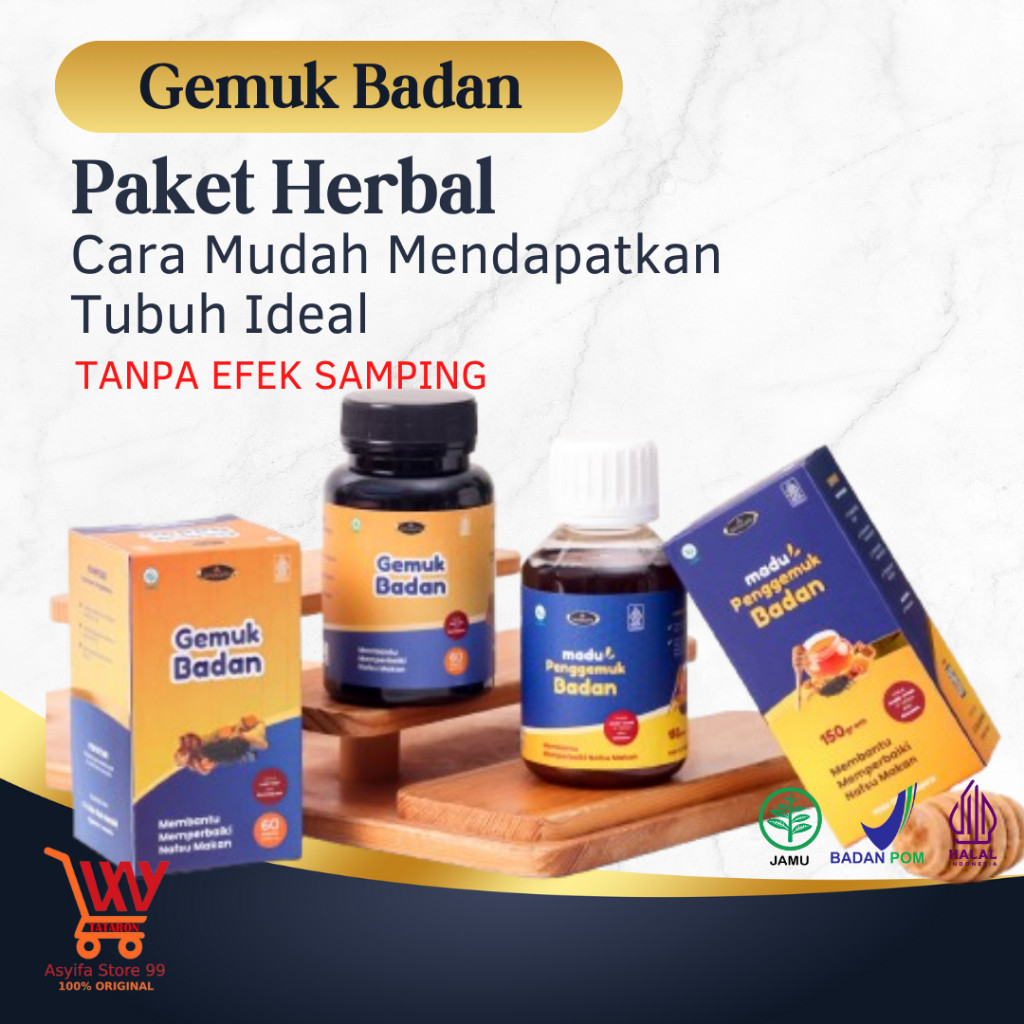 Penggemuk Badan BPOM Obat Herbal Gemuk Badan Untuk Dewasa dan Anak / Obat Gemuk Badan Permanen