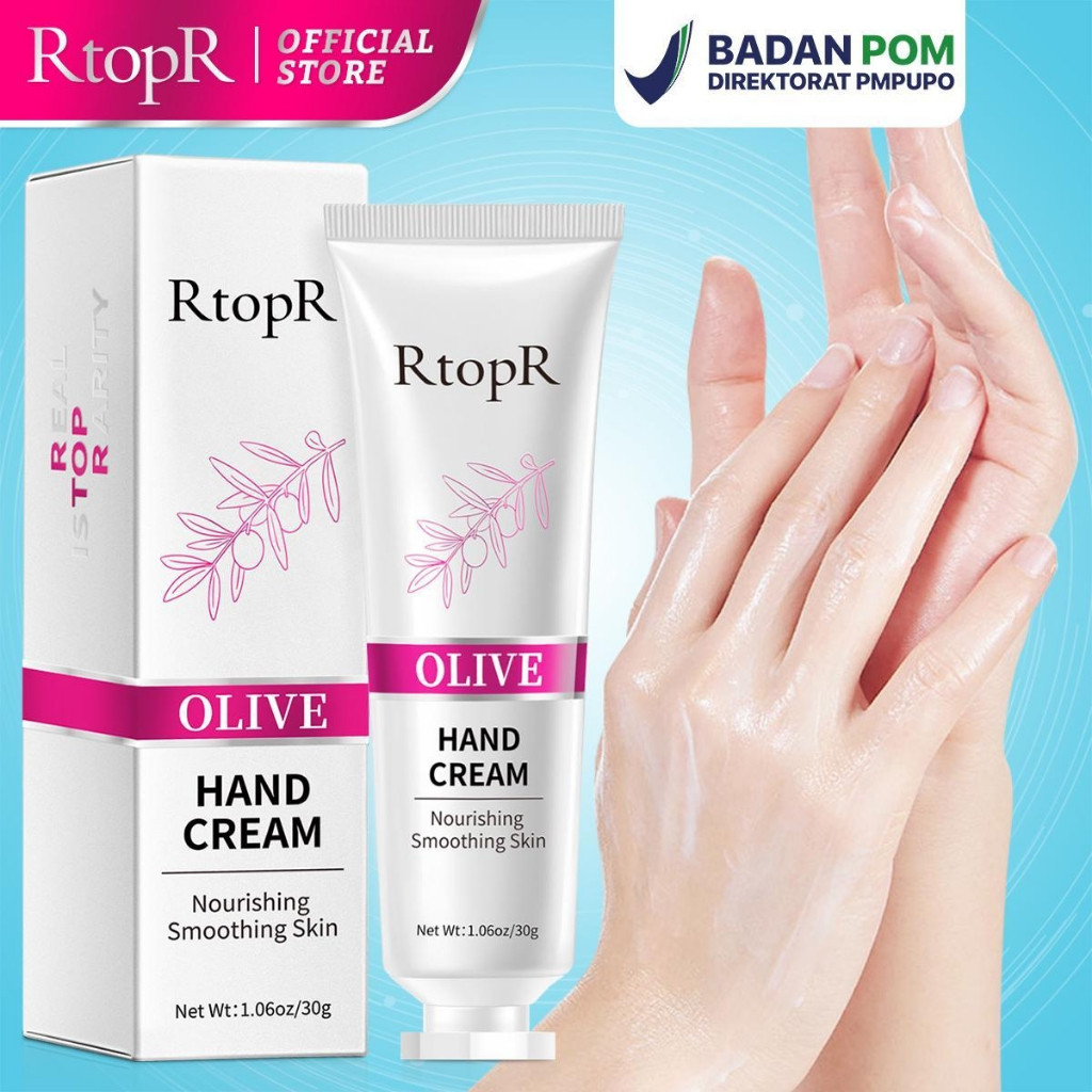 AuraaBeauty - BPOM RtopR Minyak Zaitun Perbaikan Krim Tangan Bergizi Perawatan Tangan Anti Chapping 