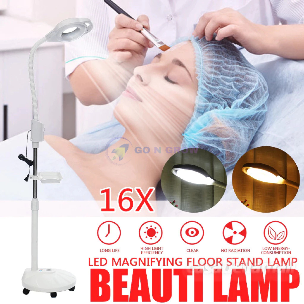 Lampu Facial Lampu LED Salon Kecantikan Multifungsi Lampu Kecantikan Dengan Kaca Pembesar