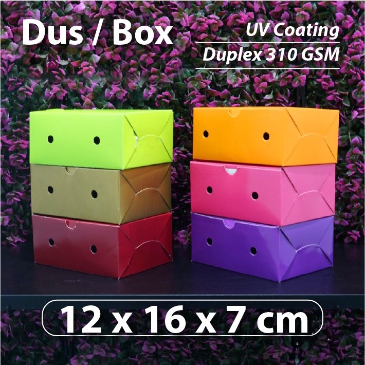 Dus Snack Warna 12 x 16 x 7 cm - Dus Kue - Snack Box - Warna Warni