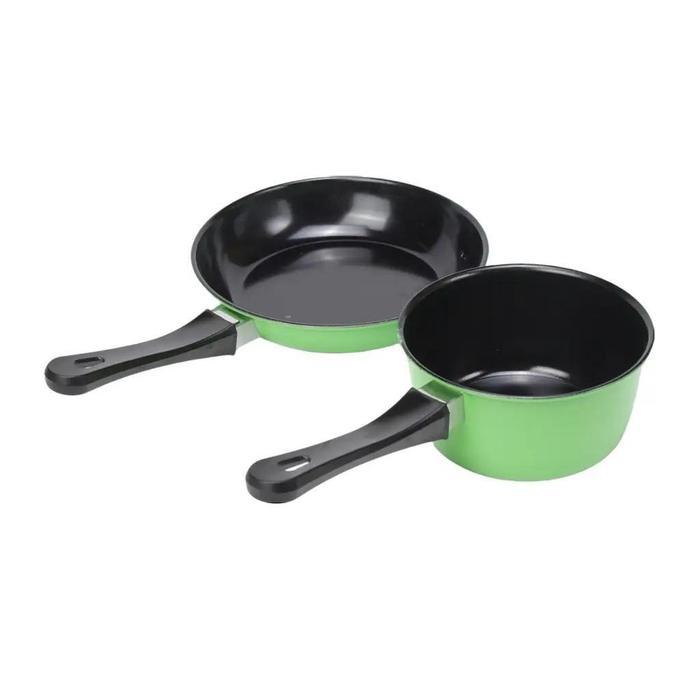 Harga Murah Set Panci Omicko Teplon 2in1 untuk Penggorengan dan Frypan Teflon - Kitchenware Alat Mas
