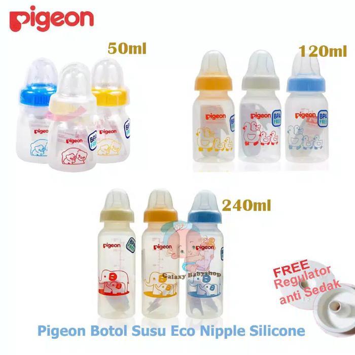 Botol Susu pigeon Uk 50 ml/120 ml/240 ml (Random Colour) - Warna Random, 120 ml