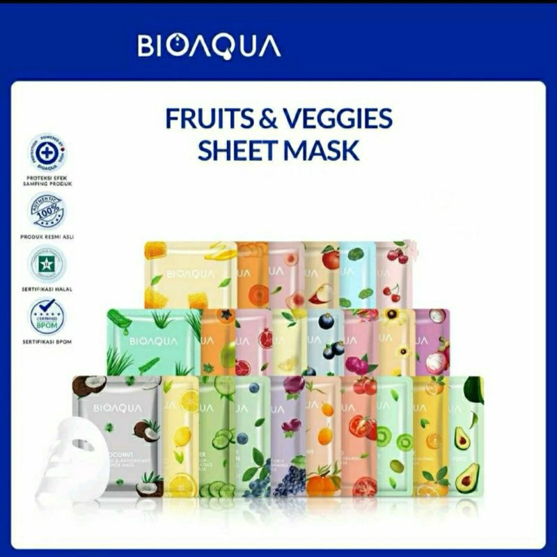 NJB - SHEETMASK BIOAQUA EXTRA PEACH BIOAQUA SHEET MASK BUAH SAYUR BIOAQUA