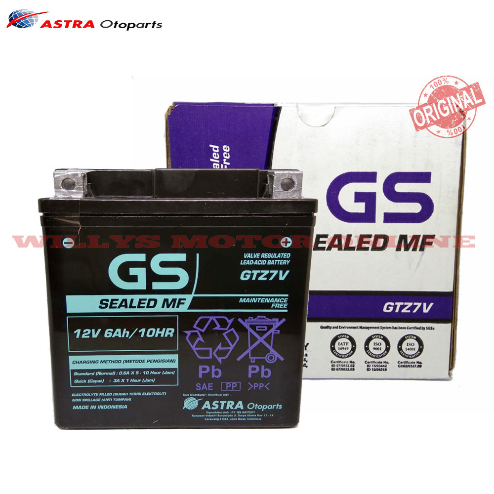 Accu GTZ7V GS Astra Original Nmax Aerox / Aki GTZ7V GS ASTRA ORIGINAL