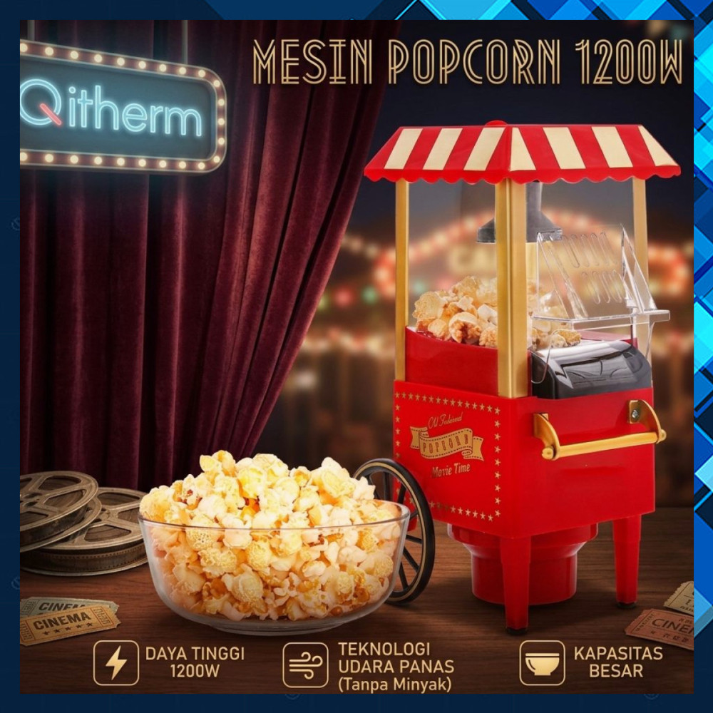 Mesin Carnival Electric Popcorn Maker Hot Air 1200W -KN282