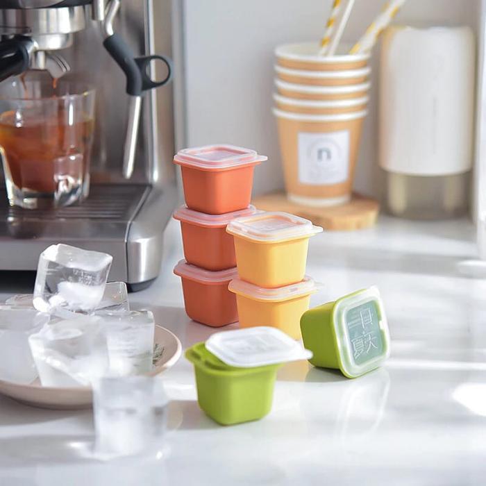 Cetakan Es Batu Mini Multifungsi Cup Puding Jelly Agar Tutup Rapat Food Grade Freezer Mold Praktis