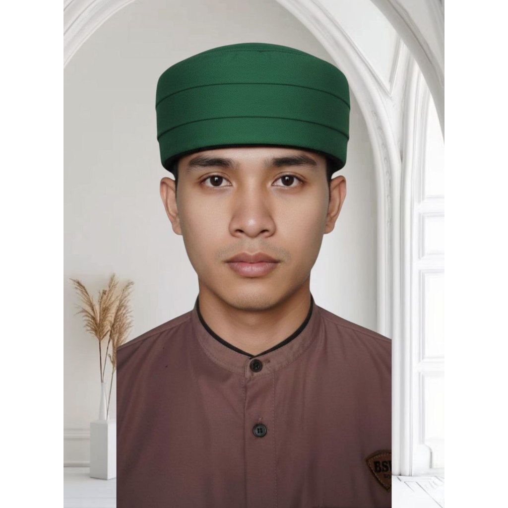peci buhun - iket candra sumirat - iket sunda praktis Imamah peci Hijau peci buhun - iket candra sum