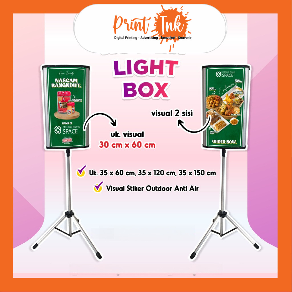Rotary Light Box / Banner Keliling / Banner / Lampu Keliling [Free Desain]