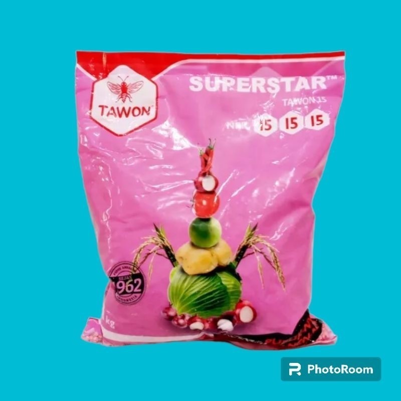 NPK tawon merah NPK 15 15 15, 1 KG pupuk npk tabur pupuk tanaman Pupuk Majemuk Untuk Tanaman Pupuk U