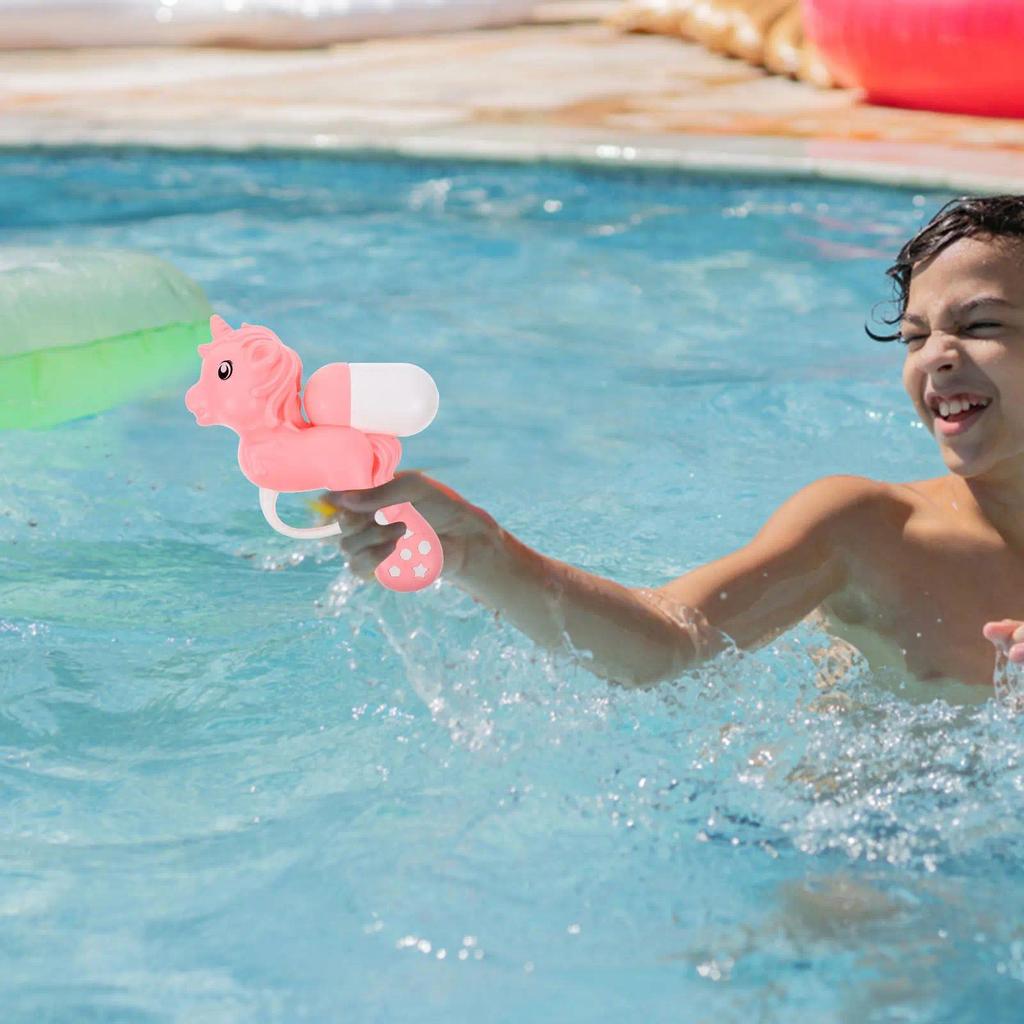 4Pcs Cartoon Unicorn Water Shooter Colorful Lightweight Kids Outdoor Summer Pool Water Fun Party Kid