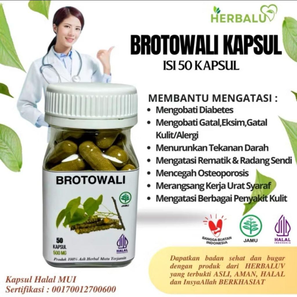 Kapsul Brotowali Obat Gatal dan Eksim