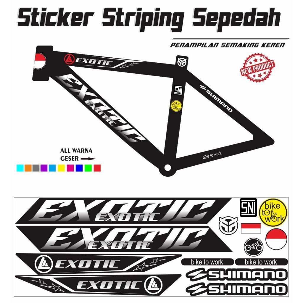 cod / VARIASI DECAL STIKER EXOTIC SEPEDAH