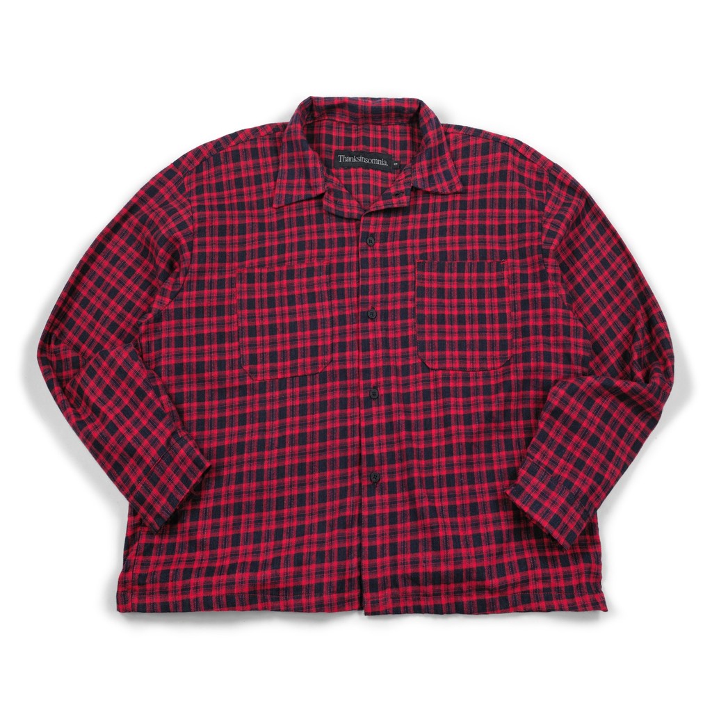 Flannel Shirt Flossie Crimson Red Plaid Thanksinsomnia