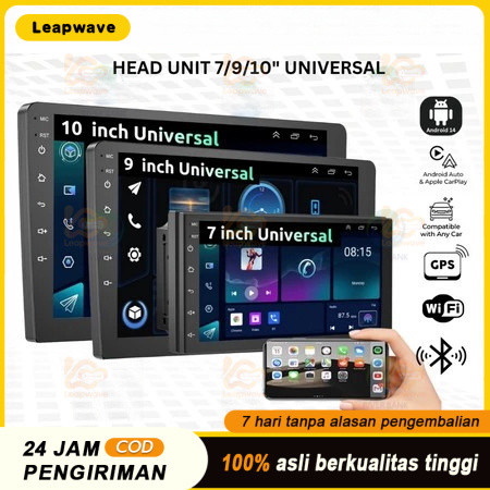 8g+128g Ips Screen Head Unit 7/9/10 Inch Car Android 14 Navigasi Untuk Toyota Daihatsu Mitsubishi An