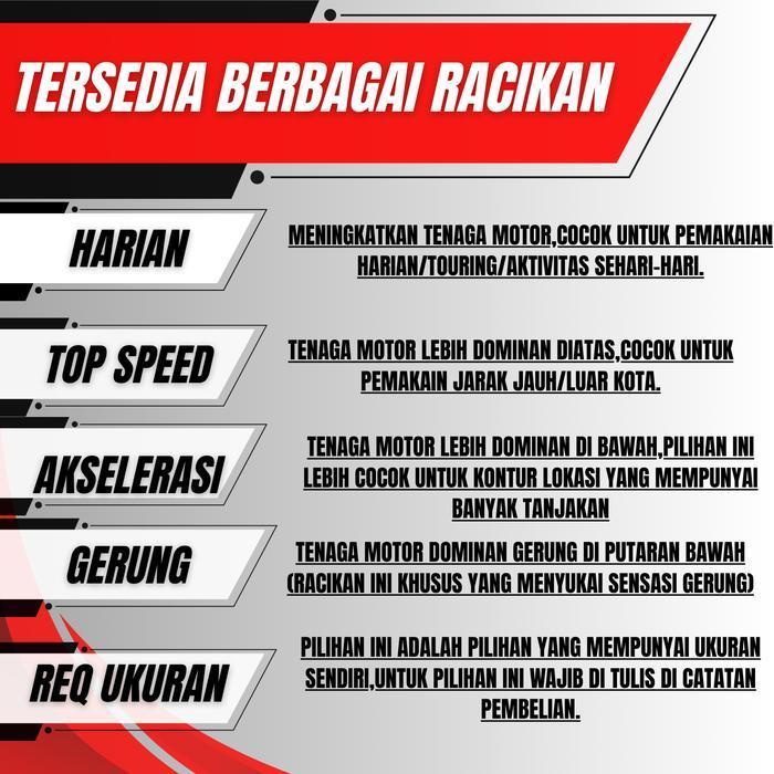 PREDATOR05 PAKET ANTI GEREDEG (ALL MATIC YAMAHA) PAKET KIRIAN PAKETAN CVT PAKET GEREDEUG - HARIAN (R