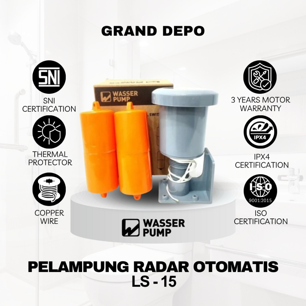 WASSER Radar Pelampung Tandon Air Liquid Level Control Switch LS15