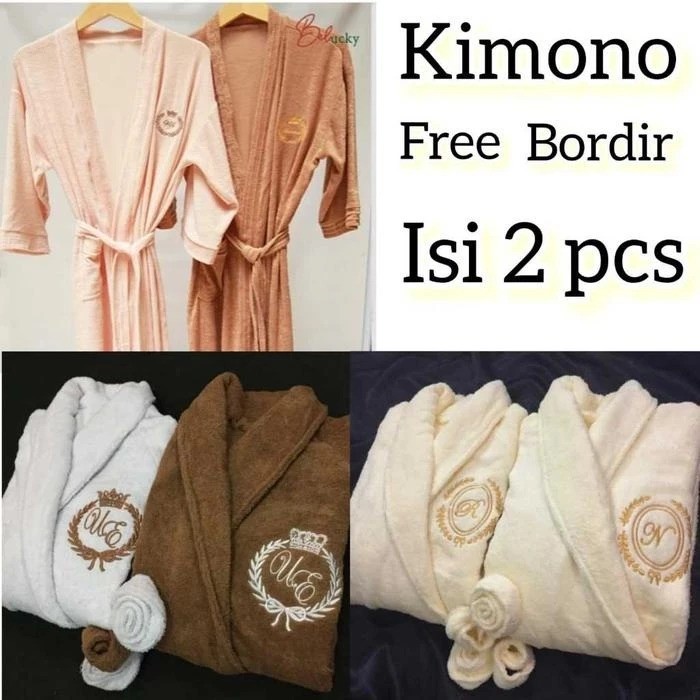 Hampers Wedding Couple Handuk Kimono - Hadiah Pernikahan Kimono Couple - Hadiah Wedding Couple Grati