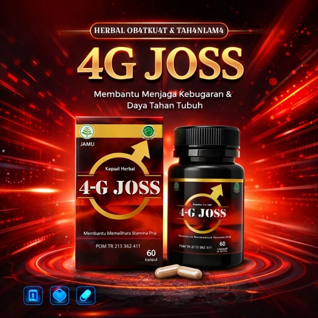 4G JOSS Kapsul Suplemen Herbal Alami Bantu Jaga Kesehatan Tubuh & Stamina Pria 100% Original
