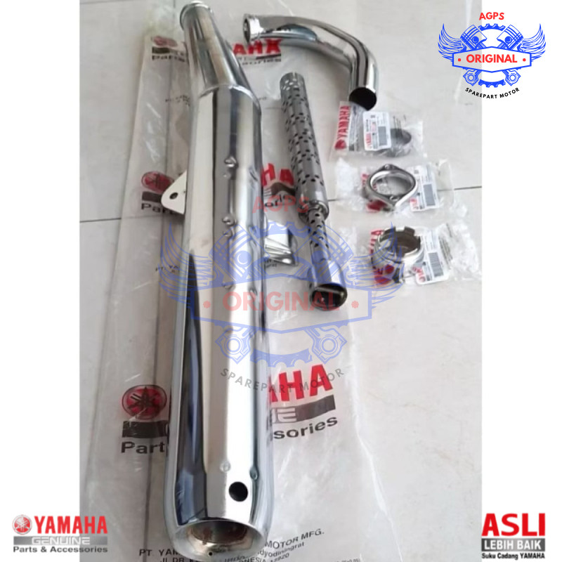 PAKET LENGKAP KOMPLIT KNALPOT RX KING FULLSET ORIGINAL YAMAHA GENUINE PART YGP
