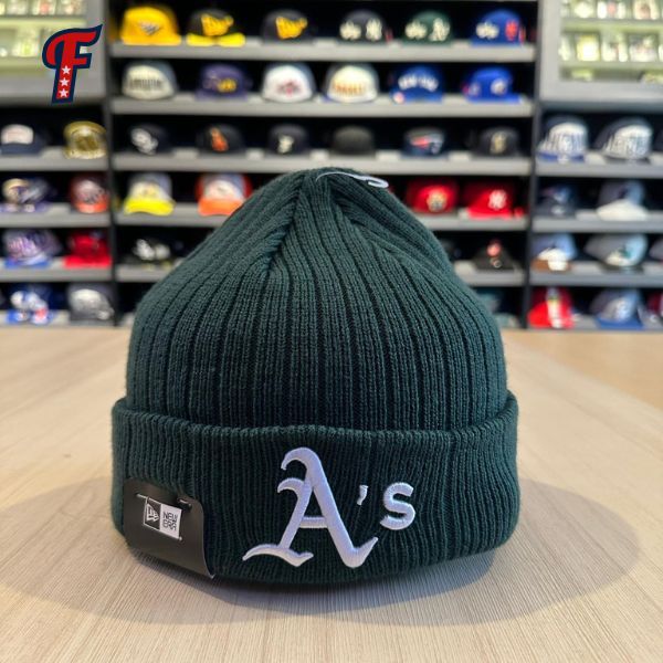 Topi New Era MLB Oakland Athletics green Beanie Original