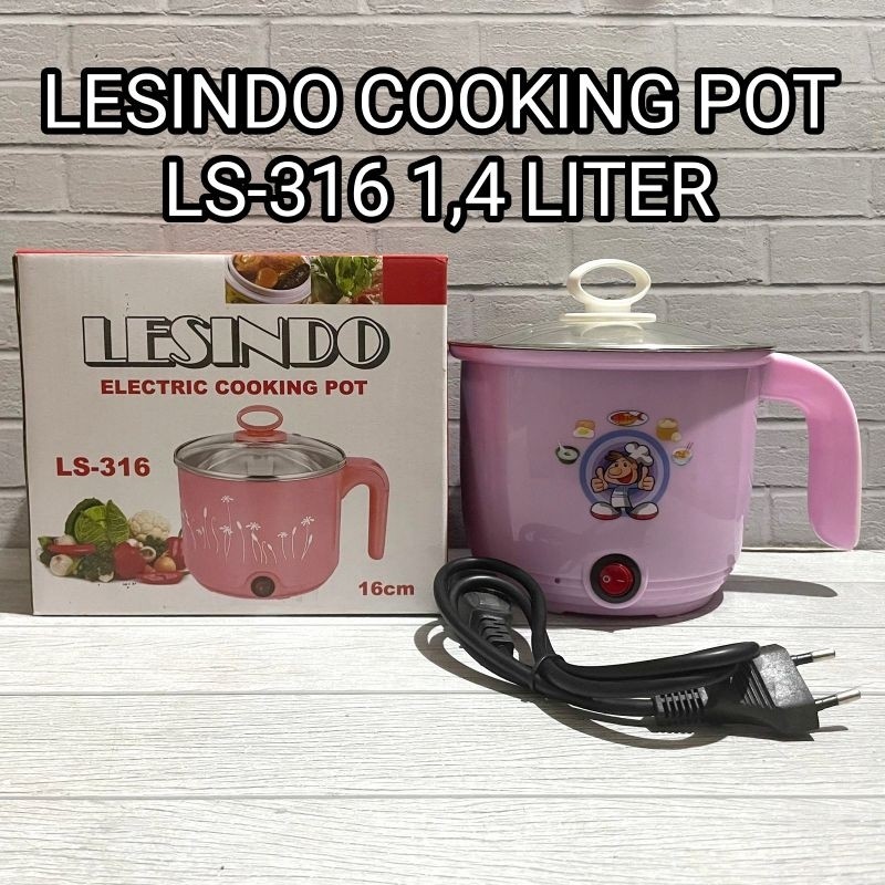 LESINDO PANCI LISTRIK SERBAGUNA 16CM 1.4L LS-316 EGG BOILER Kualitas Oke