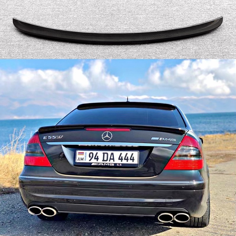 For Mercedes-Benz W211 E-class  W211 Spoiler 2003-2008 E200 E260 Spoiler ABS plastic Material Car Re