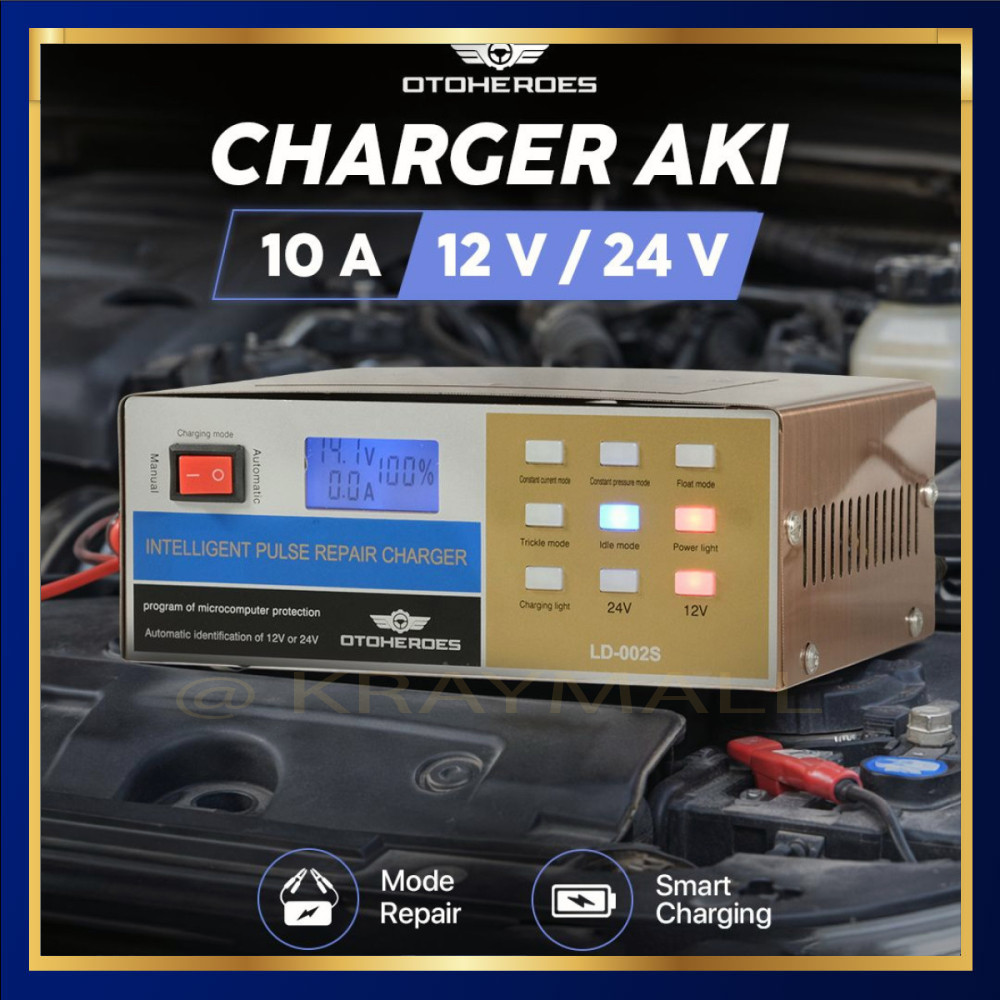 Taffware Charger Aki Mobil Lead Acid Battery 12V/24V 200AH - LD-002S
