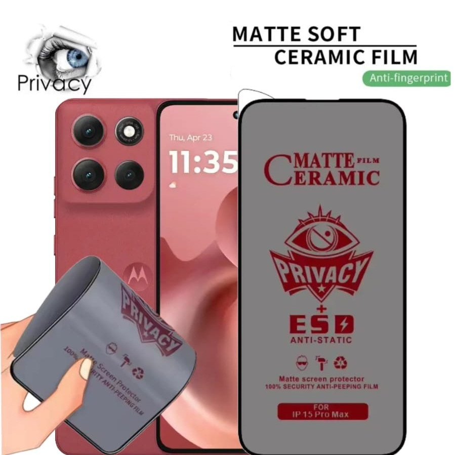 MOTO G86 POWER Ceramic Matte Anti Spy No Tempered Glass