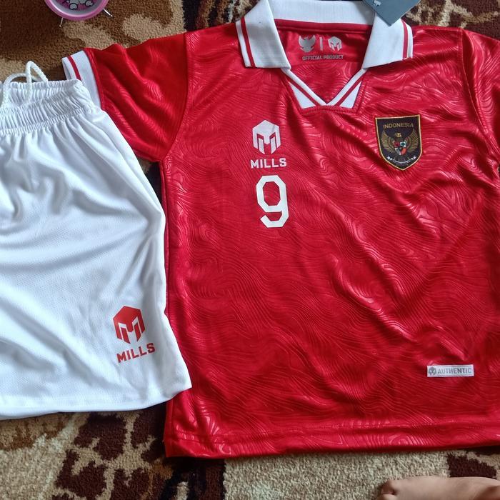 jersey timnas anak 2023 / baju bola timnas Indonesia - XS