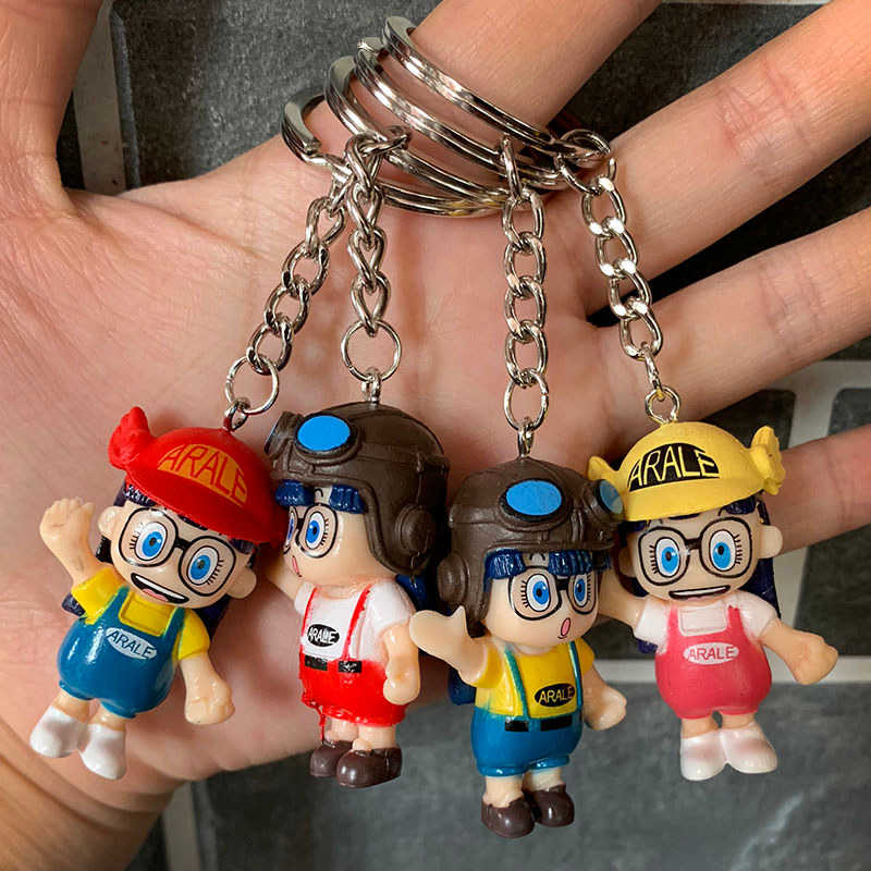 Anime Dr. Slump Action Figure Arale Modl Doll Keychain Cute Slump PVC Toy Keyring Pent