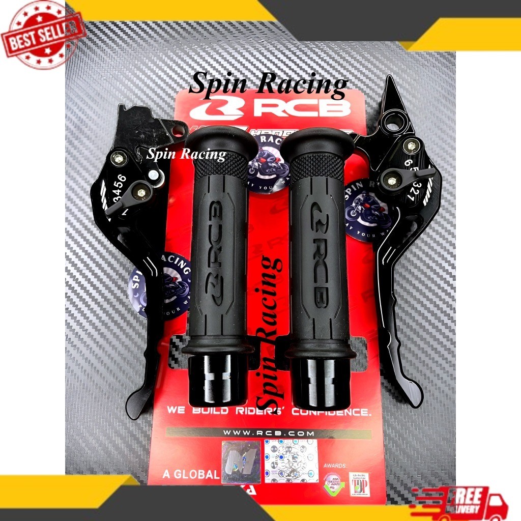 Handgrip RCB Original RCB HG77 + Jalu Stang BULAT model ARM AKN CNC + Handle Rem Stelan CNC Handgrip
