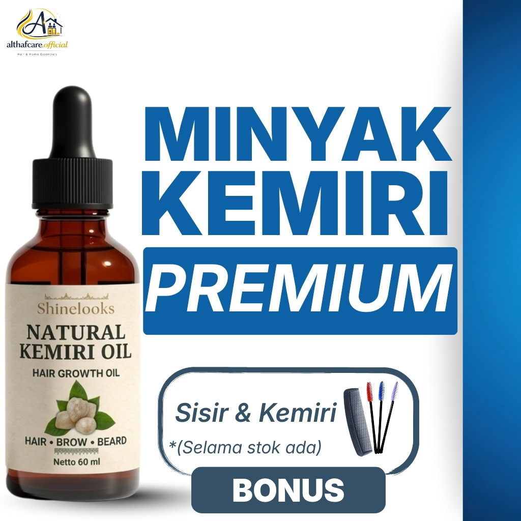 SHINELOOKS Minyak Kemiri Murni Penumbuh Rambut Botak Nutrisi Akar Rambut 60ml